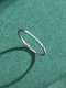 Anillo de banda minimalista redondo turquesa de plata de ley 925