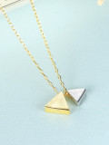 Collares de plata esterlina 925 con triángulos simplistas brillantes