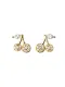 Arete de plata de ley 925 con circonitas cúbicas Friut Dainty