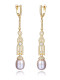 Pendientes de perlas naturales de agua dulce retro de plata pura de 7-8 mm