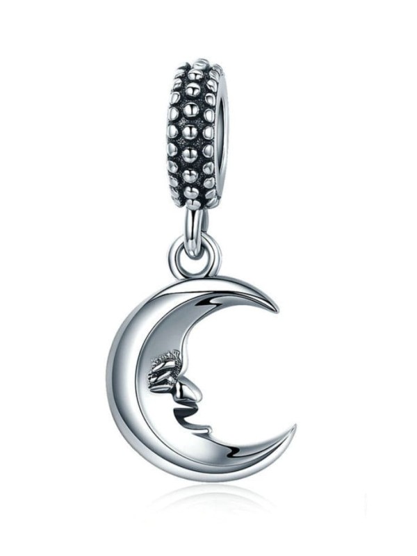 925 encantos de media luna de plata