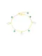 Pulsera de eslabones minimalistas con flores de perlas de agua dulce de plata de ley 925
