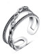 Anillo Apilable Vintage Irregular de Plata de Ley 925