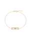 Pulsera ajustable delicada rectangular de plata de ley 925 con circonitas cúbicas