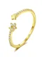 Anillo de banda minimalista con estrella de circonita cúbica de plata de ley 925