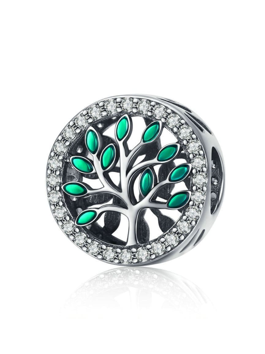 925 encantos del árbol de la vida de plata