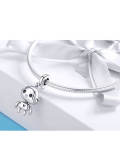 Encantos robóticos lindos de plata 925