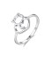 Anillo de banda minimalista de gato hueco de plata de ley 925