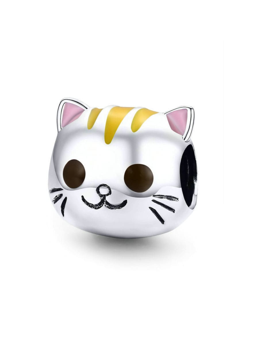 Encantos lindos del gato de plata 925