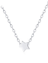Collar con colgante de estrella de cinco puntas minimalista de plata de ley 925