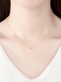 Collar minimalista redondo con cuentas de plata de ley 925