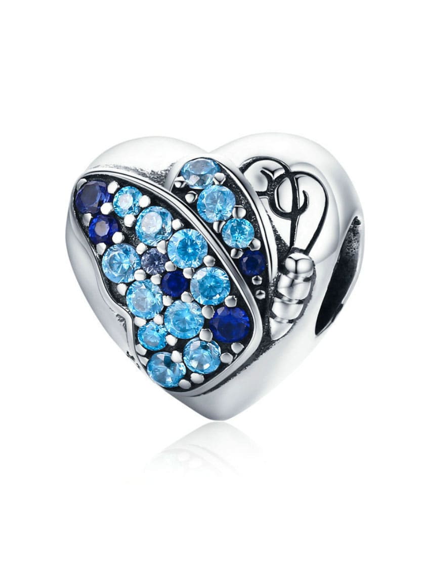Encantos lindos del corazón de plata 925