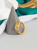 anillo de banda minimalista geométrico de plata erling