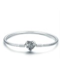 Pulsera de cadena de corazón lindo de plata 925