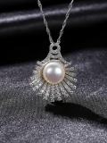 Collar de lujo irregular de perlas de agua dulce de plata esterlina 925