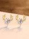 Lindos aretes de cervatillo en plata esterlina para navidad