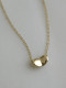 Collar minimalista de corazón de plata de ley 925