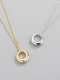 Collar minimalista geométrico de plata de ley 925