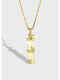 Collar minimalista irregular de jade de plata de ley 925