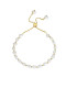 Pulsera ajustable minimalista irregular de perlas de agua dulce de plata esterlina 925