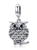 Encantos lindos del búho de plata 925