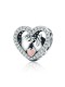 Encantos lindos del corazón de plata 925