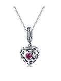 Encantos lindos del corazón de plata 925