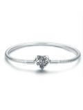 Pulsera de cadena de corazón lindo de plata 925