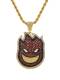 Latón Cubic Zirconia Pequeño bombero Hip Hop Collar
