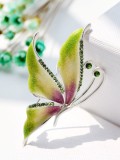 Broche de tendencia de mariposa de esmalte de aleación