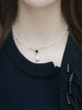 Collar vintage geométrico de perlas de agua dulce de oro laminado