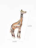Broche de tendencia de jirafa de dibujos animados de esmalte de aleación