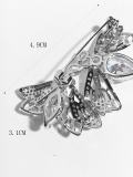 Broche de lujo de abeja de circonita cúbica de latón
