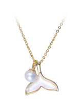 Collar minimalista de nube de perlas de agua dulce de oro laminado