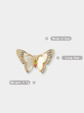 Broche de mariposa de concha de latón