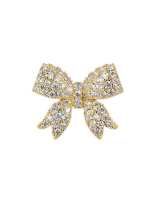 Broche de lujo de mariposa de diamantes de imitación de latón