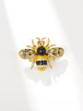 Aleación Cubic Zirconia Esmalte Bee Dainty Broche
