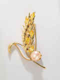 Broche Collalba Irregular Tendencia Latón Zirconia Cúbica