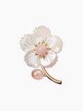 Broche de tendencia de flor de concha de aleación