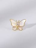 Broche de mariposa de concha de latón