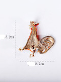 Broche de gallo lindo animal de esmalte de aleación