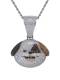 Collar de hip hop de perro con circonita cúbica de oro laminado