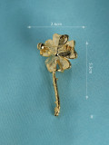 Broche vintage de flor de esmalte de aleación