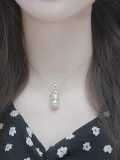 Collar vintage irregular de perlas de agua dulce de oro laminado