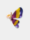 Aleación Esmalte Insecto Perla Mariposa Tendencia Broche