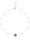 Collar minimalista redondo de perlas de agua dulce de oro laminado