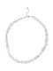 Juego de collar y anillo minimalista irregular de perlas de agua dulce de oro laminado