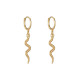 Pendientes De Serpiente Pequeña De Cobre De Metal Simple