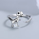 Anillo abierto chapado en cobre con dinosaurio de moda, 1 pieza