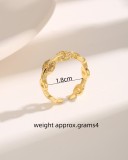 El revestimiento de cobre básico ahueca hacia fuera los anillos abiertos plateados oro 18K del Zircon del embutido